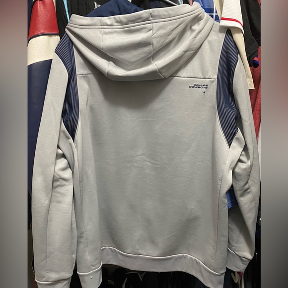 Dallas Cowboys Nike Sideline Team Performance Full-Zip Hoodie - Gray XL - Picture 2 of 4